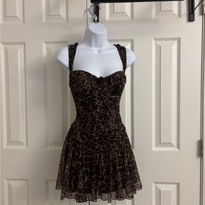 Dolls kill Sugar Thrillz perfect date mini dress leopard